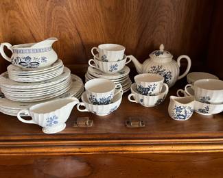 Royal Worcester "Blue Sprays" luncheon set