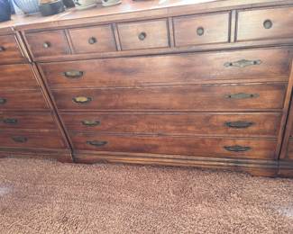 Long dresser, part of a modular 6 piece bedroom set