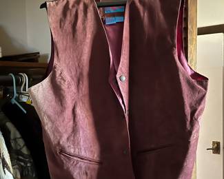 Vintage swede mens vest