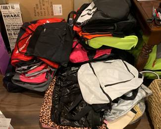 Tote bags duffel bags and backpacks