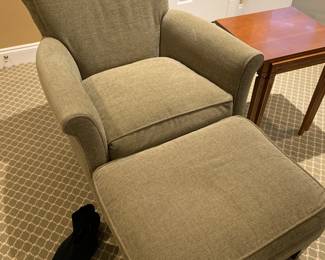 Crate and Barrel chair/ottoman 