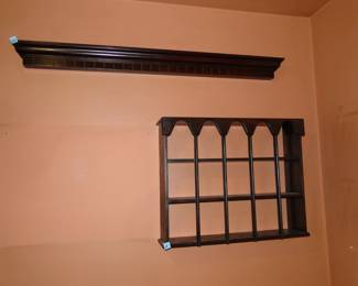 Long wood shelf, and a nice collectors shelf too