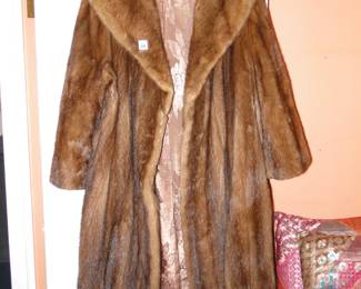 Mink coat, it does need some repair on one of the seams