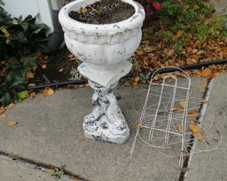 Cement planter and stand
