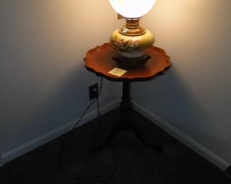Corner table and lamp