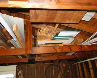 Well look here, vintage wood trim and cove and crown molding.  Could this be the surprise where you might need to bring a friend and ladder?