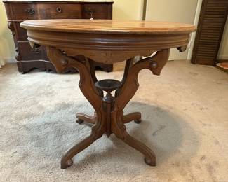 Victorian Style Oval Wood Table