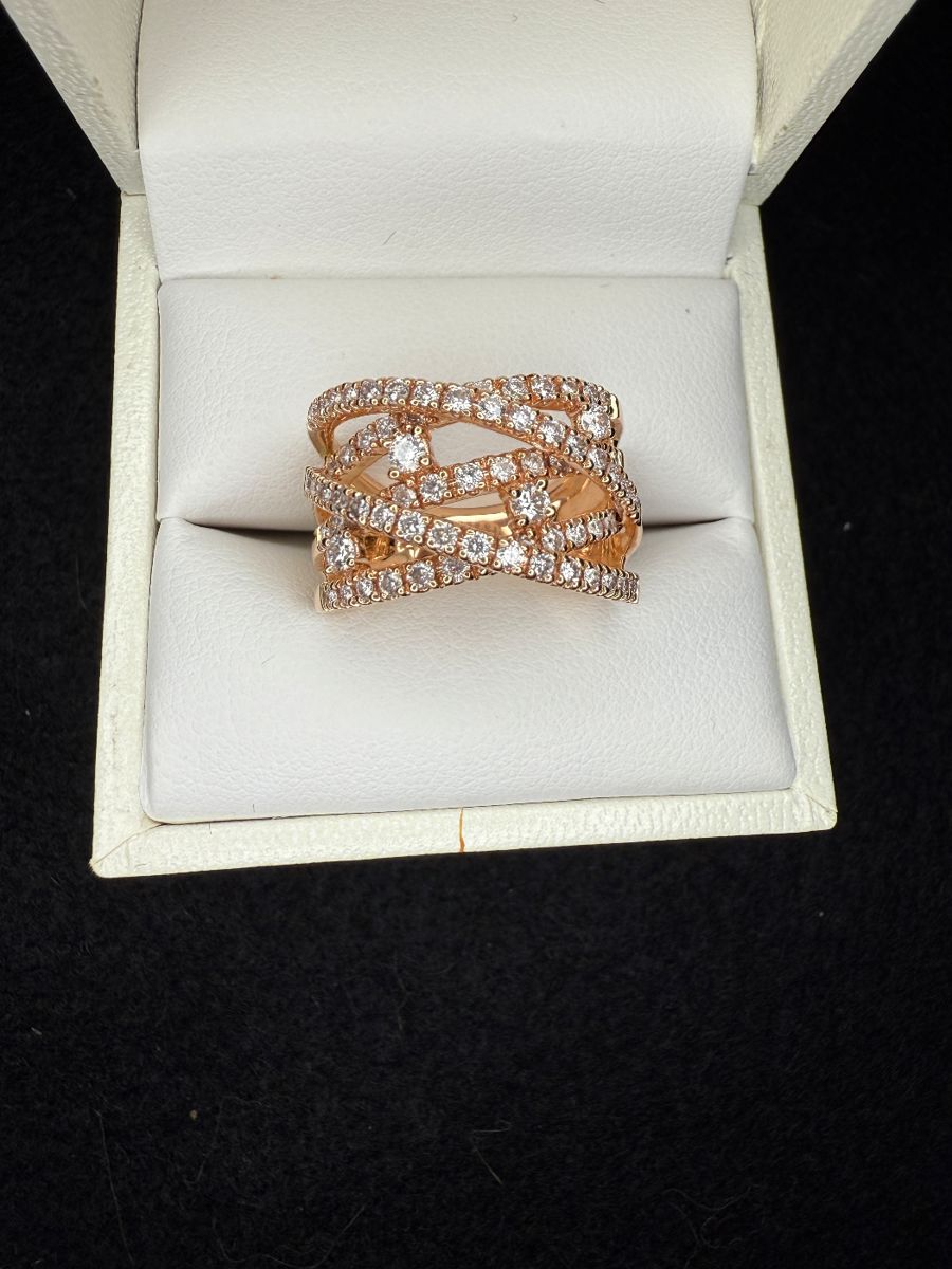 14k rose gold diamond ring