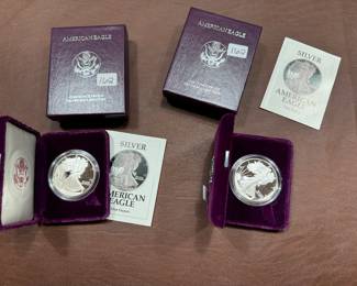1 ounce silver, American Eagle coins