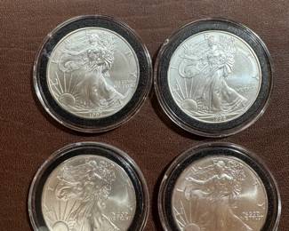 1990’s Eagle walking liberty, silver coins