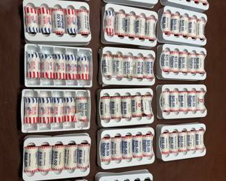 Rolls of US presidents one dollar coins