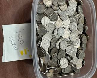 Variety of collectible nickels, including 1940s 50s and 60s. 