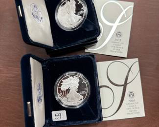 American Eagle silver 1 ounce proof coins