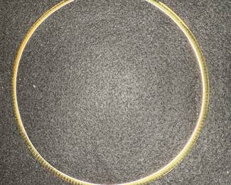 14k two tone omega necklace 