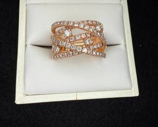 14k rose gold diamond ring