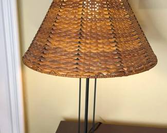 55 Faux Rattan Table Lampmin