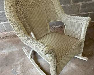55 Faux Wicker Armchair Rockermin