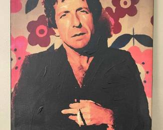 55 EsQui Leonard Cohen Original Paintingmin