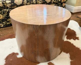 55 Vintage Oak Drum Tablemin