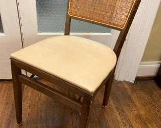 55 Vintage Stakmore Folding Cane Chair X4min