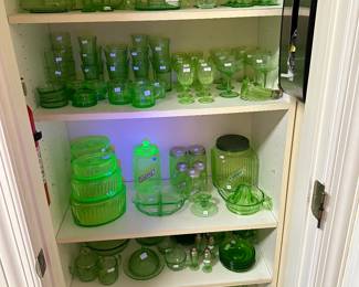 Green Uranium Depression Glass