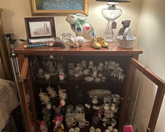 Glass Door Cabinet with Shelves