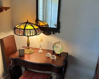 Slag Glass Shade Lamp