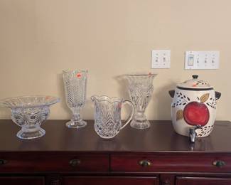 Crystal vases and bowls