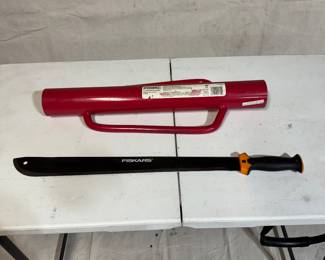 T-post driver and Fiskars machete, both near new