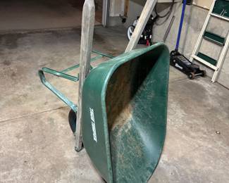 TruTemper wheel barrow with pneumatic tire, used but in good condition .