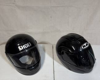 Motorcycle helmets, Shoei XL,  HJC XXL, both used but in good shape