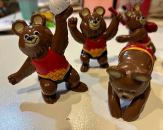 1980 Olympic Moscow Misha Bear Figurines