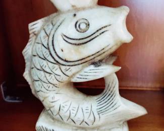 ANTIQUE CARVED JADE FISH
