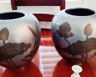 VINTAGE PEWTER AND COPPER VASES