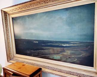 "A GLIMPSE OF THE SEA", LARGE, SIGNED, DWIGHT WILLIAM TRYON 1849-1925 - 4'X30"