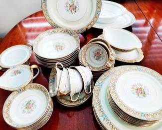 VINTAGE NORITAKE "CLAIRE" 7 PC PLACE SETTING