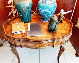 FRENCH PROVINCIAL TRAY TABLE , EUROPEAN WOOD - RARE