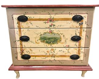 Hand Painted French Country Chest