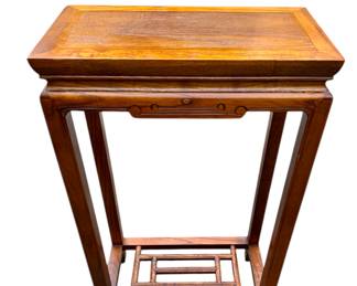 Vtg Wood Chinoiserie Plant Stand