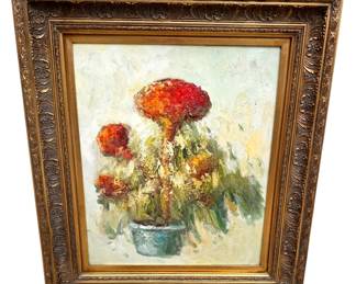Framed Floral painting