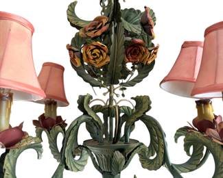 Metal floral chandelier