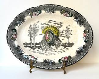 Ironstone turkey platter