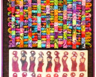 146 People With Hearts fabric, glass