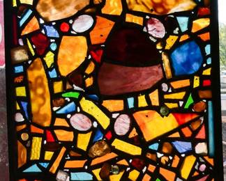 SG 221 Stained Glass w rocks  springs