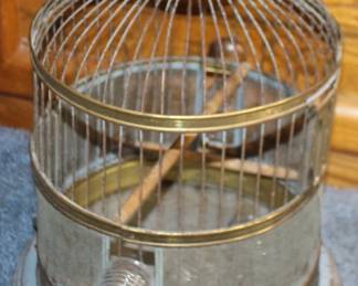 Brass Birdcage and Stand