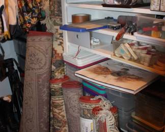 Area and Throw Rugs, Sewing Items, Misc