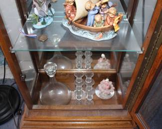 Hummels and Decanter and Candle Holders