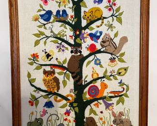 Vintage Framed Embroidery 