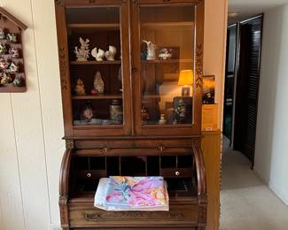 Vintage Wood Secretary Desk
