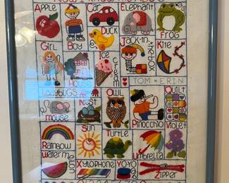 Vintage Framed Embroidery